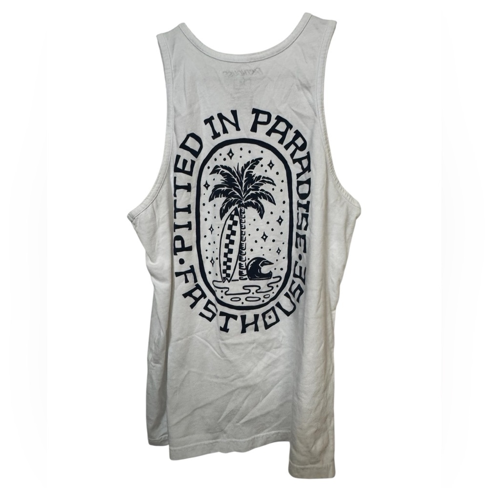 Fasthouse High End Pitted in Paradise White Graphic Tank Top Men’s M MINTY